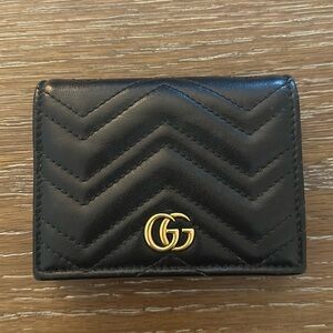Gucci GG Marmont Card Case Wallet, Black